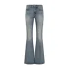 Alexander Mcqueen Flared High-waisted Jeans With Vintage Appeal In Grey