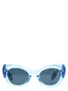 Alexander Mcqueen Light-blue Acetate The Curve Sunglasses In Light Blue