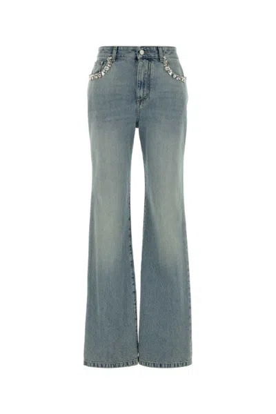 Alexander Mcqueen Light Blue Regular Mid Rise Jeans