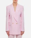 Alexander Mcqueen Veste De Tailleur En Laine In Light Pink
