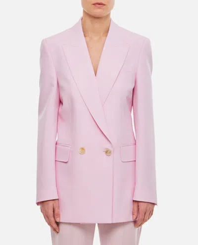 ALEXANDER MCQUEEN LIGHT PINK DOUBLE-BREASTED BLAZER