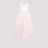 Alexander Mcqueen Strapless Tulle Midi Dress In Light Pink