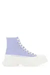 Alexander Mcqueen Light Purple Leather Tread Slick Sneakers In Light Purple