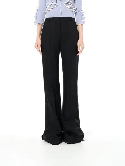 Alexander Mcqueen Light Wool Trousers In Black