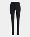 Alexander Mcqueen Lightweight Wool-silk Flare Pants In Black
