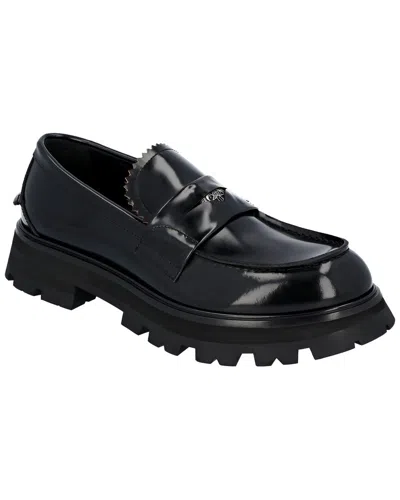 Alexander Mcqueen Leather Loafer In Black