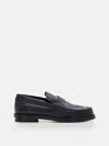 Alexander Mcqueen Black Slip-on Loafers In Leather Man In Schwarz