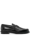 Alexander Mcqueen Black Slip-on Loafers In Leather Man In Black