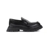 Alexander Mcqueen Wander Chunky Leather Loafers In Black