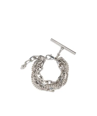 Alexander Mcqueen Lobster Clasp Bracelet In Gray