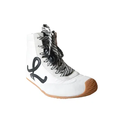 Alexander Mcqueen Loewe Ballet Runner 2.0 High-top Sneakers White Black