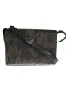 Alexander Mcqueen Logo All-over Printed Shoulder Bag In Black/beige