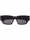 ALEXANDER MCQUEEN LOGO-ARM RECTANGLE-FRAME SUNGLASSES