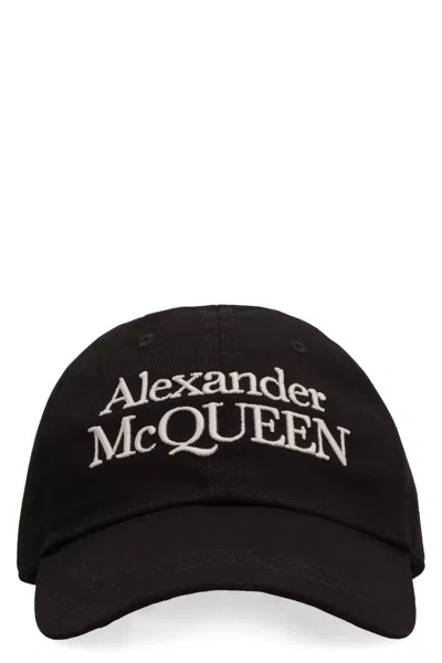 Alexander Mcqueen Logo Baseball Cap In Black