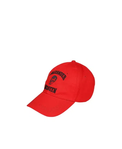 Alexander Mcqueen Logo Baseball Cap In Red