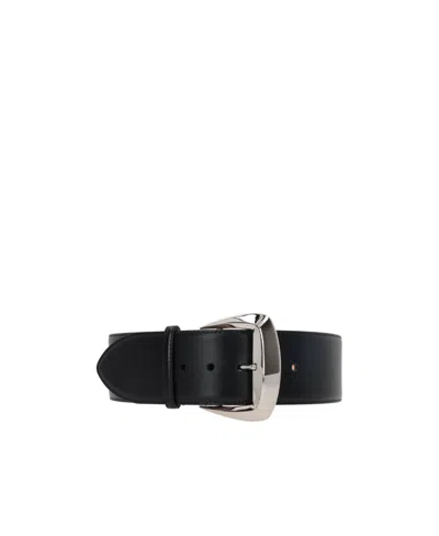 Alexander Mcqueen Logo Belt In Black