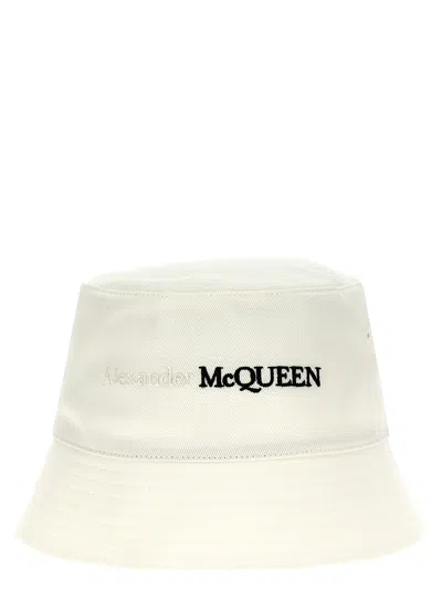 Alexander Mcqueen Logo Bucket Hat In White