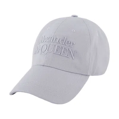 Alexander Mcqueen Logo Cap In Gray