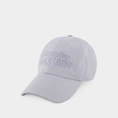 Alexander Mcqueen Logo Cap In Grey