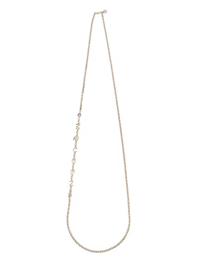 Alexander Mcqueen Logo Chain Necklace In Gold