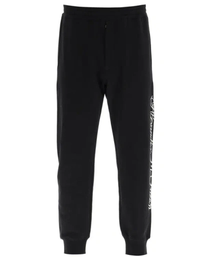 ALEXANDER MCQUEEN ALEXANDER MCQUEEN LOGO COTTON PANTS,fe7f1dd1-1d23-14a1-a36b-ebb3b97e716f