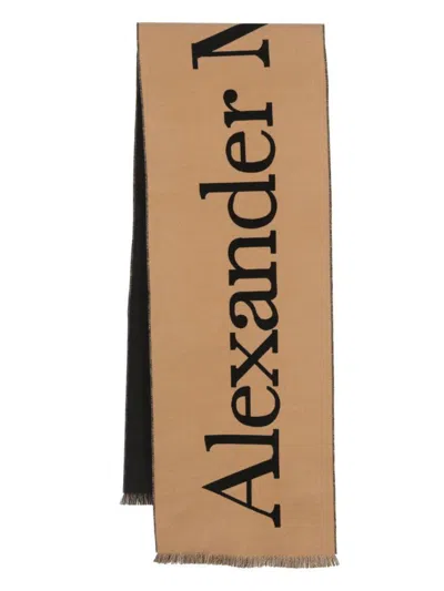 Alexander Mcqueen Logo Cotton Scarf