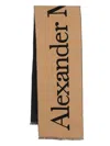 Alexander Mcqueen Men Logo Cotton Scarf