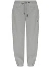 Alexander Mcqueen Logo Cotton Sweatpants With Elasticated Waistband And Ankles In Gray