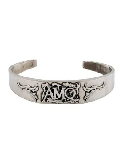 Pre-owned Alexander Mcqueen Logo Cuff Bracelet, 6.5" In Multicolor