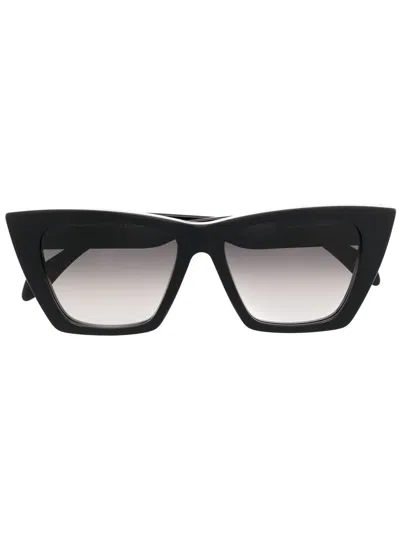 Alexander Mcqueen Logo-debossed Cat-eye Frame Sunglasses In Schwarz