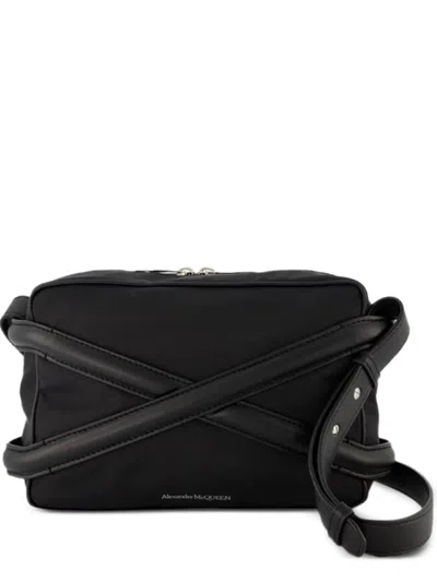 Pre-owned Alexander Mcqueen Logo-detail Messenger Bag In Black