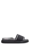 Alexander Mcqueen Black Oversized Hybrid Signature Slides In Black