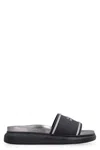 Alexander Mcqueen Black Oversized Hybrid Signature Slides In Black