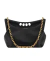 Alexander Mcqueen Mcqueen The Peak Leather Bag With Shoulder Strap In Black