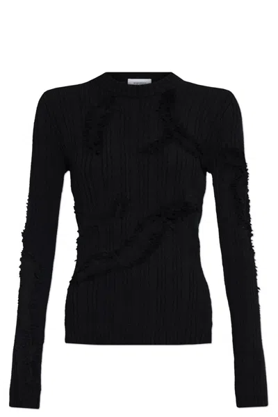 Alexander Mcqueen Ribbed Sweater In Black