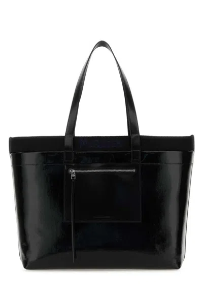Alexander Mcqueen Logo Detailed Tote Bag In Black