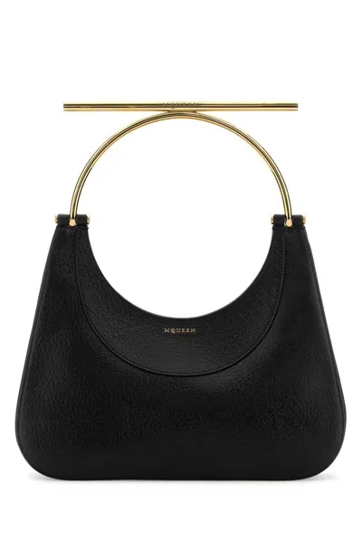 Alexander Mcqueen Logo Detailed Zip-up Tote Bag In Blackgold
