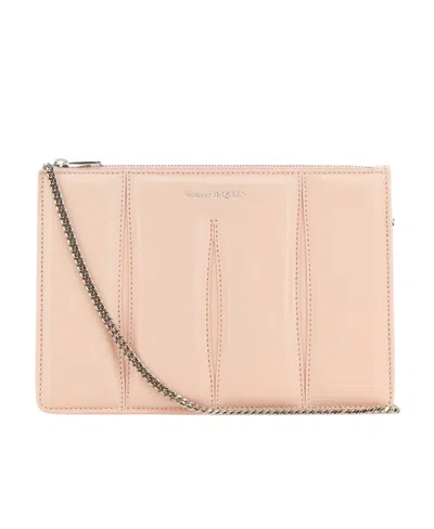 Alexander Mcqueen Pastel Pink Leather Shoulder Bag