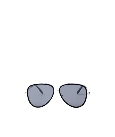 Alexander Mcqueen Logo Details Sunglasses In Blue