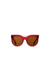 Alexander Mcqueen Logo Details Sunglasses In Brown