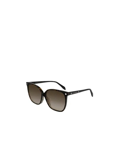 Alexander Mcqueen Logo Details Sunglasses In Multicolor