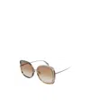 Alexander Mcqueen Logo Details Sunglasses In Nude