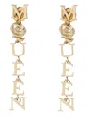 Alexander Mcqueen Logo Earrings In Gold