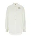 Alexander Mcqueen Cotton Poplin Shirt With Rounded Hemline In White