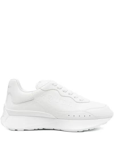 Alexander Mcqueen Logo-embossed Chunky Sneakers In White