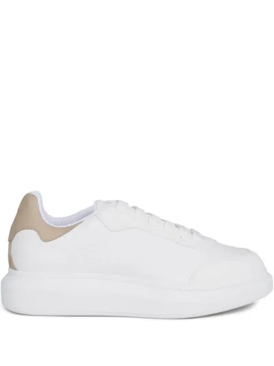 Alexander Mcqueen Logo-embossed Leather Sneakers In White