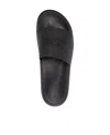Alexander Mcqueen Logo-embossed Slides In Black