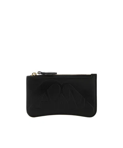 ALEXANDER MCQUEEN ALEXANDER MCQUEEN LOGO EMBOSSED ZIPPED WALLET
