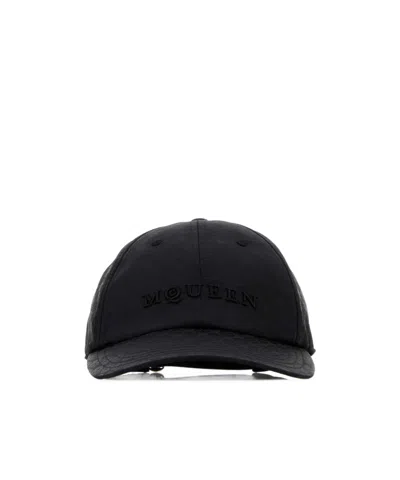 Alexander Mcqueen Logo Embroidered Baseball Cap In Black