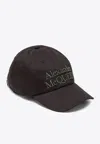 Alexander Mcqueen Branded Baseball Cap With Curved Peak In Black